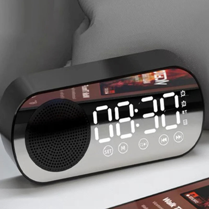 Multi-functional Bluetooth Speaker with Alarm Clock Subwoofer
