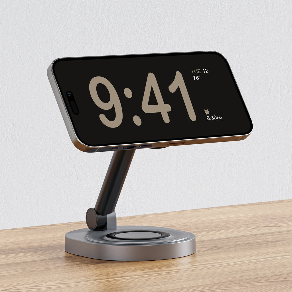 2 in 1 Magnetic Wireless Charger Stand for iPhone Apple Watch AirPods Fast Charging