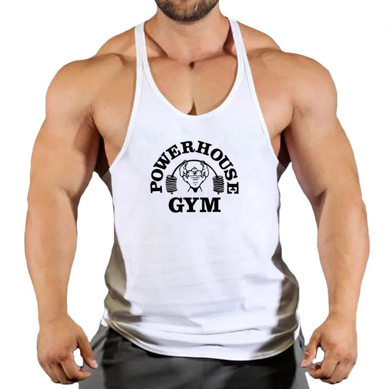 Men Gym Stringer Vest Sleeveless Bodybuilding Fitness Tank Top Workout Singlet
