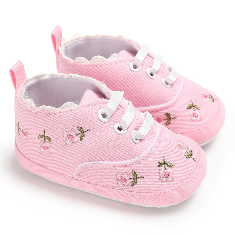 Baby Girl Pink Flat Shoes Soft Sole Lightweight Walking Shoes