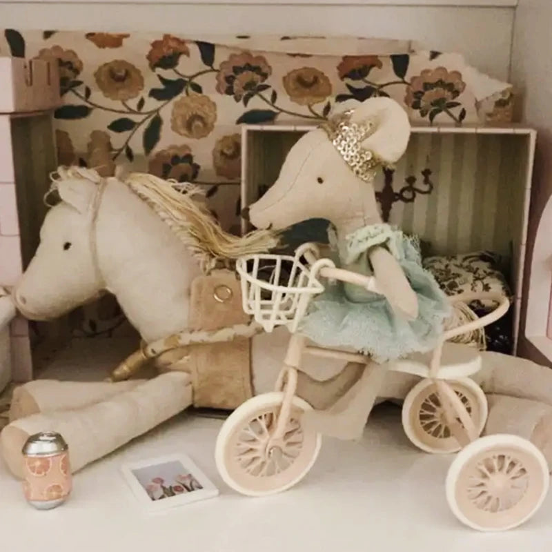 Miniature Iron Tricycle Realistic Bicycle Accessory Home Decor Gift