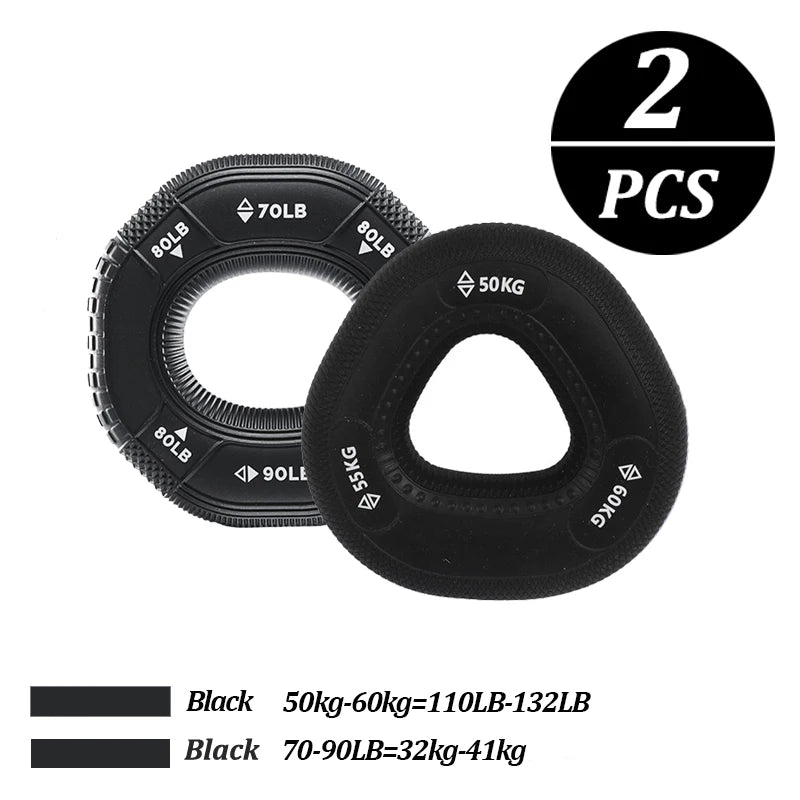 Silicone Hand Grip Strength Trainer 20–90LB Finger Forearm Exerciser Gym Grip Ring