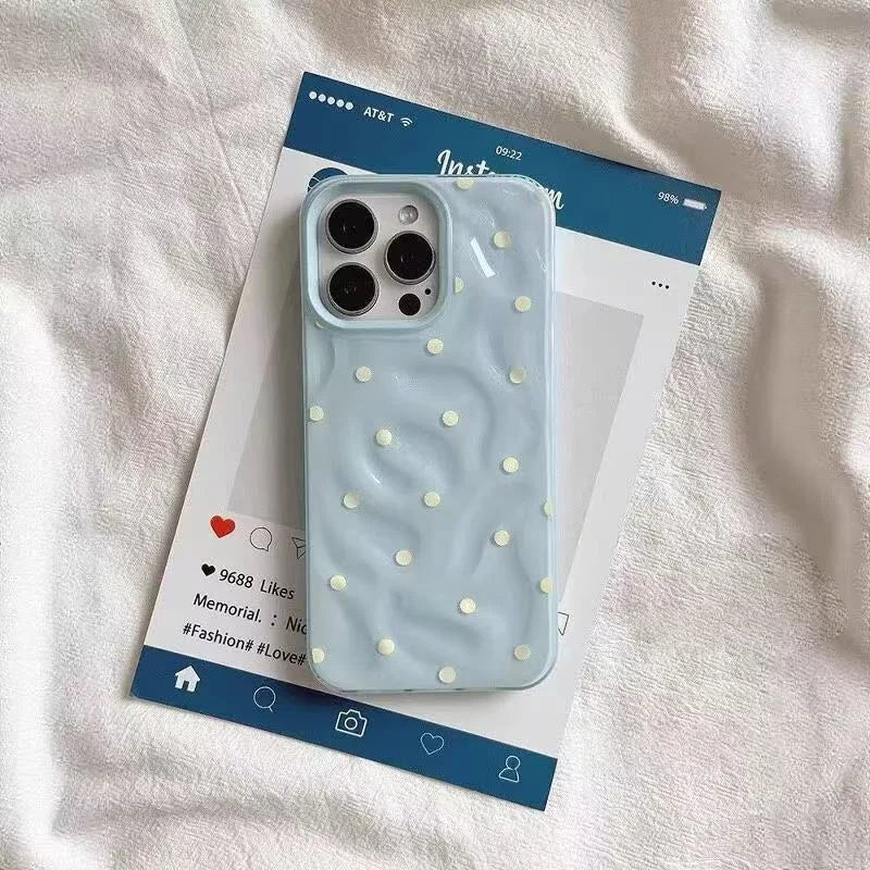 Black Polka Dot Lovely Bumper iPhone Case
