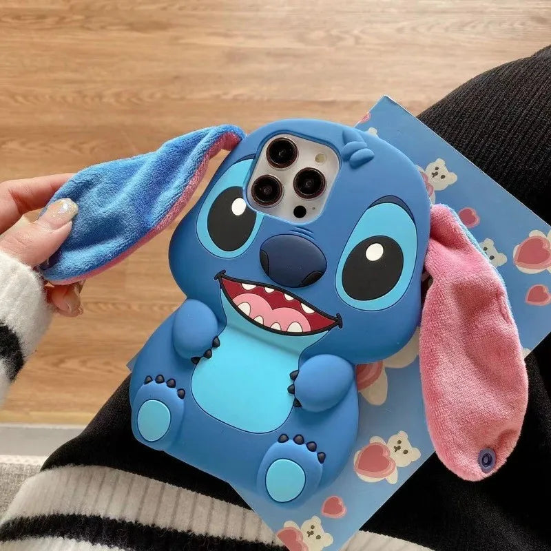 Disney Stitch Big Ear Silicone Shockproof iPhone Case
