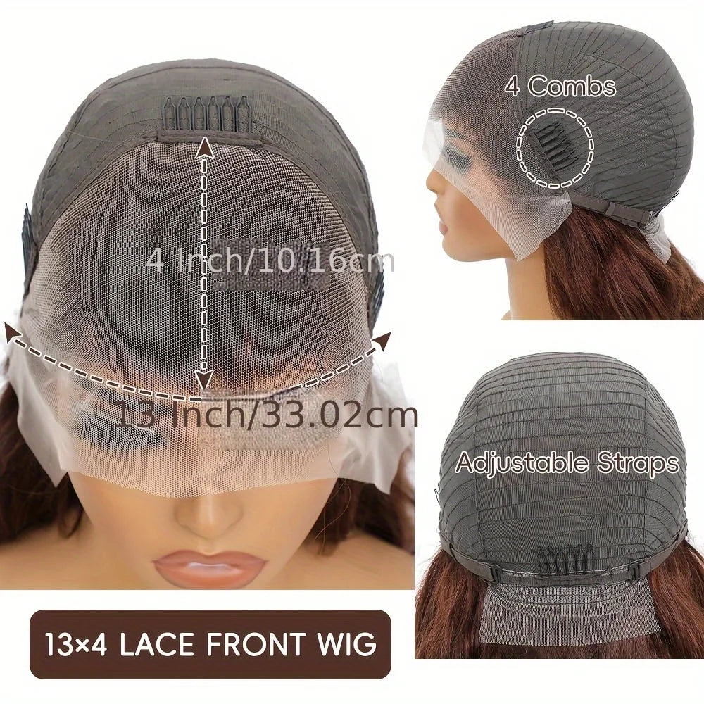 99J Burgundy Body Wave Wig – Long Red Wavy Lace Front Wig 250% Density