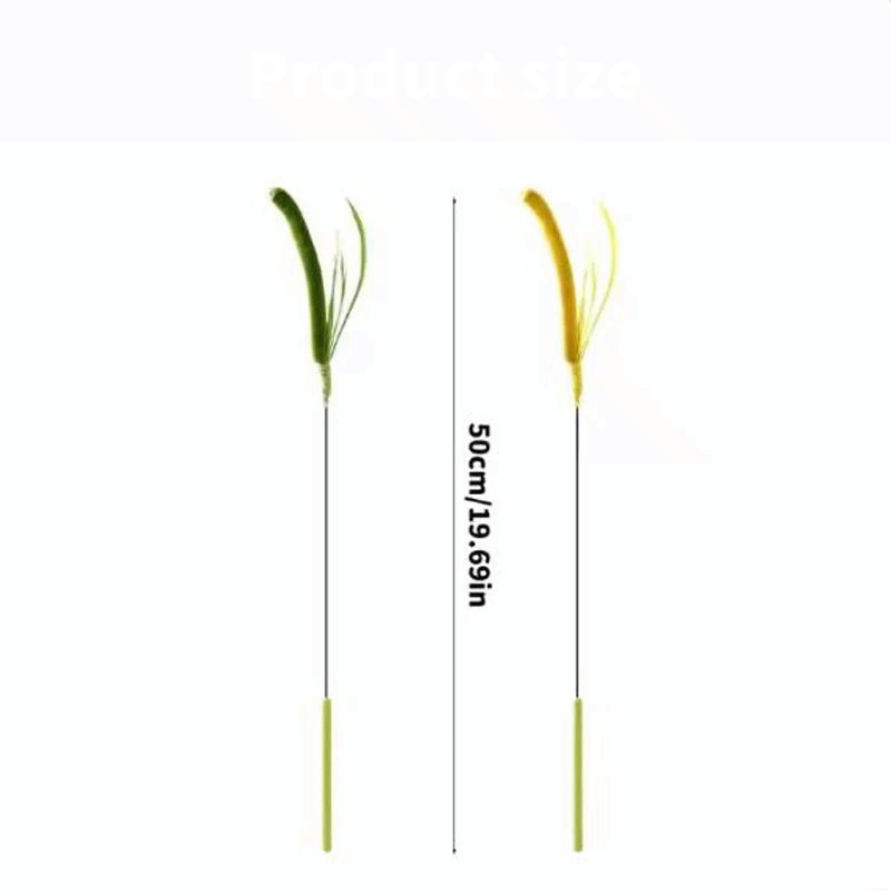 Flexible Wire Feather Cat Teaser Wand Toy