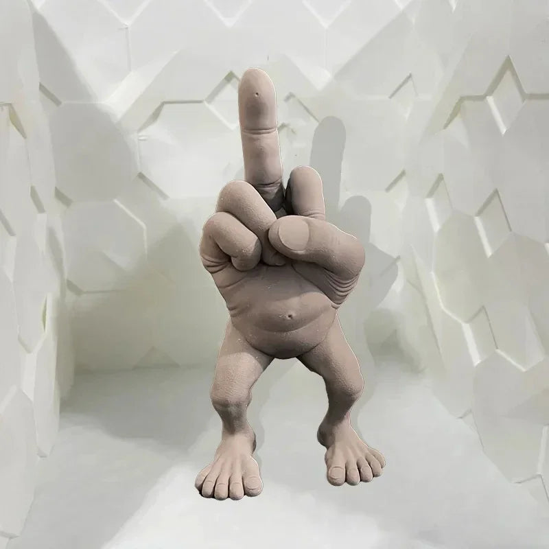 Funny Middle Finger Desk Figure Resin Office Desktop Decoration Creative Ornament