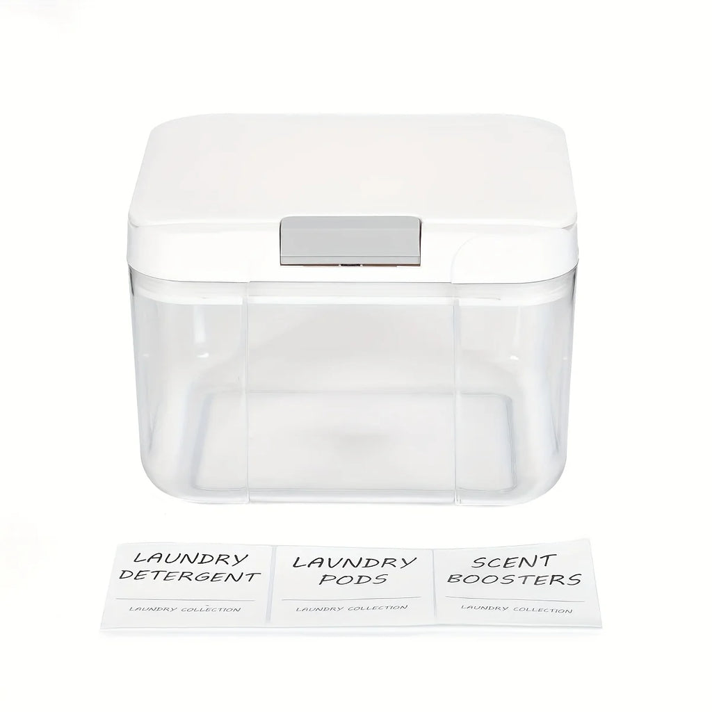 Laundry Pod Container with Lid Sealed Pop Up Large Capacity Organizer Box