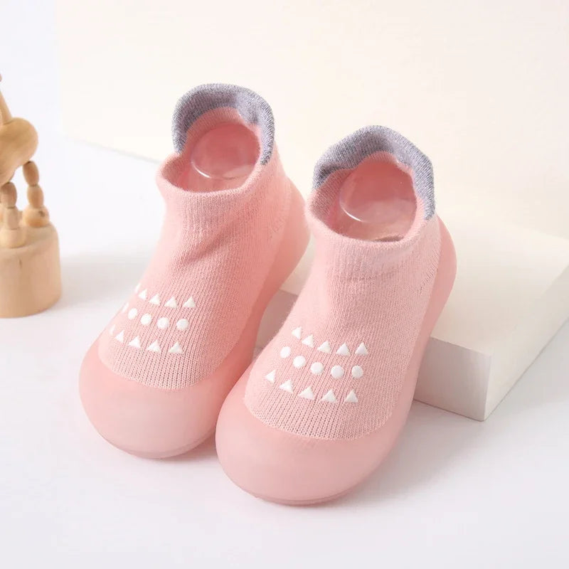 Baby Cartoon Sock Shoes Soft Rubber Sole First Walker Sneakers