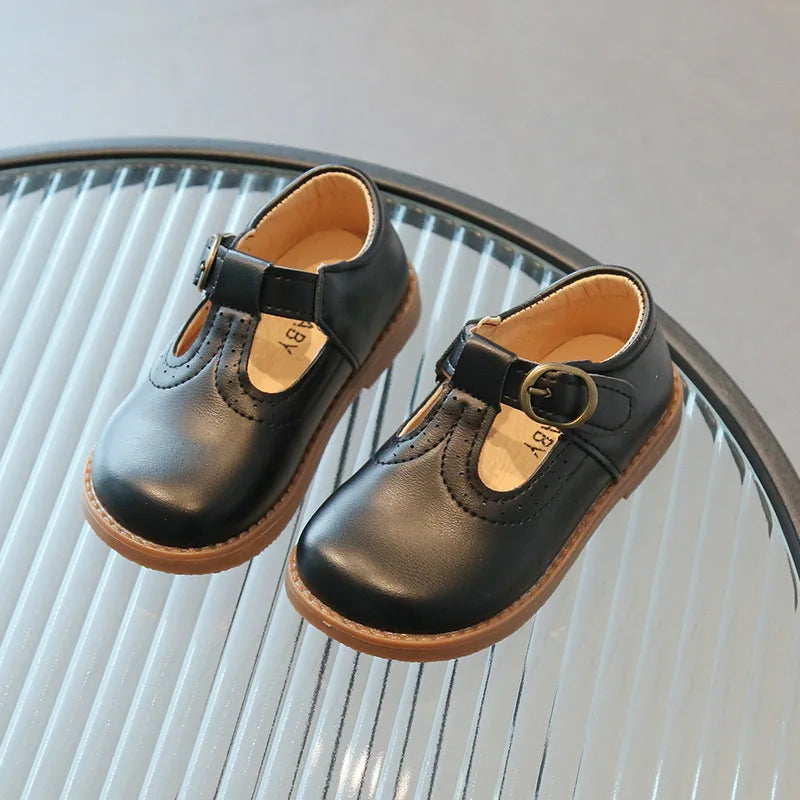 Girls T Strap Oxford Shoes Soft PU Leather Princess School Shoes