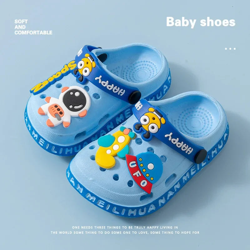 Kids Cartoon Garden Clogs Sandals Anti-Slip Summer Beach Shoes Soft EVA Slippers for Boys and Girls