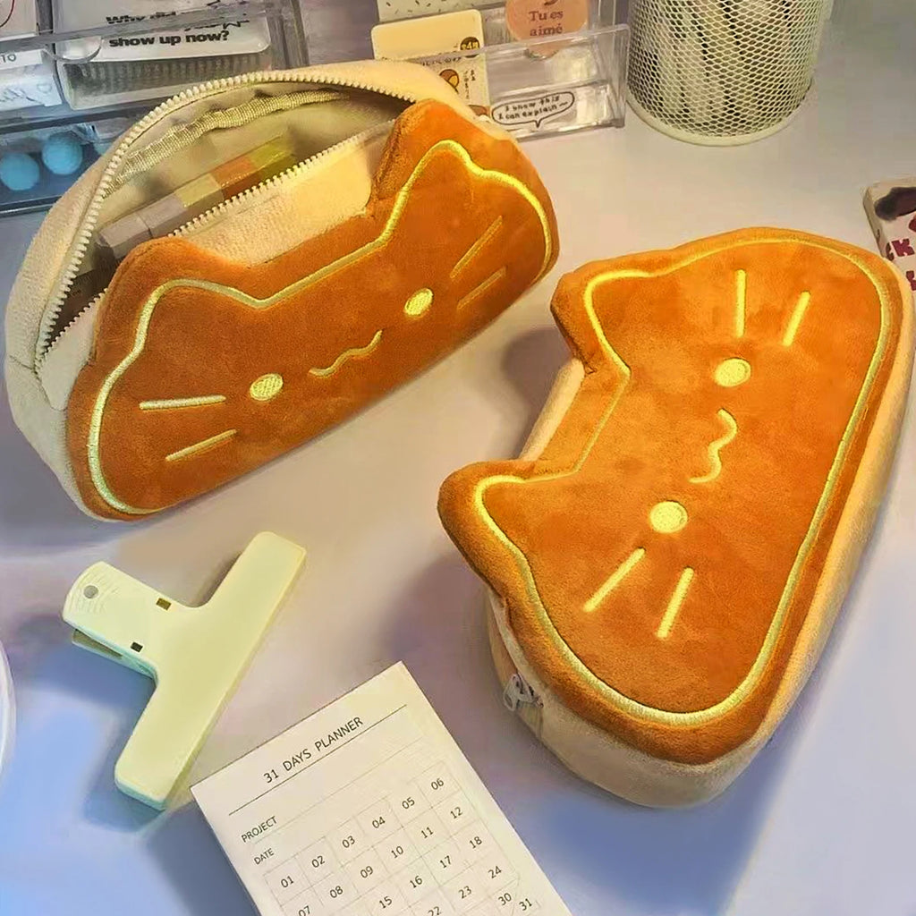Cat Plush Pencil Case Portable Stationery Bag