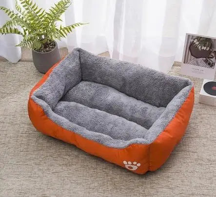 Warm Square Dog Bed for Small Medium Large Dogs and Cats