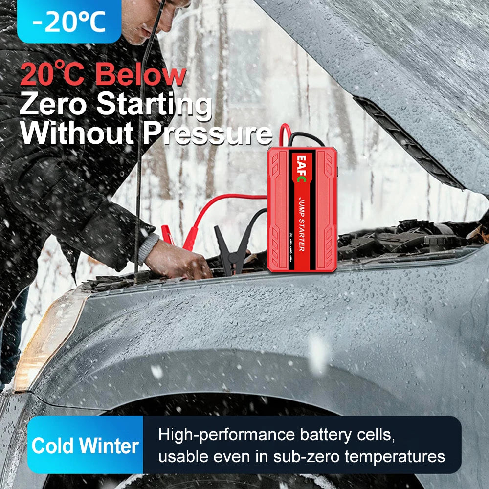 Portable Car Jump Starter 600A 12V – Emergency Battery Booster Power Bank for Petrol Vehicles