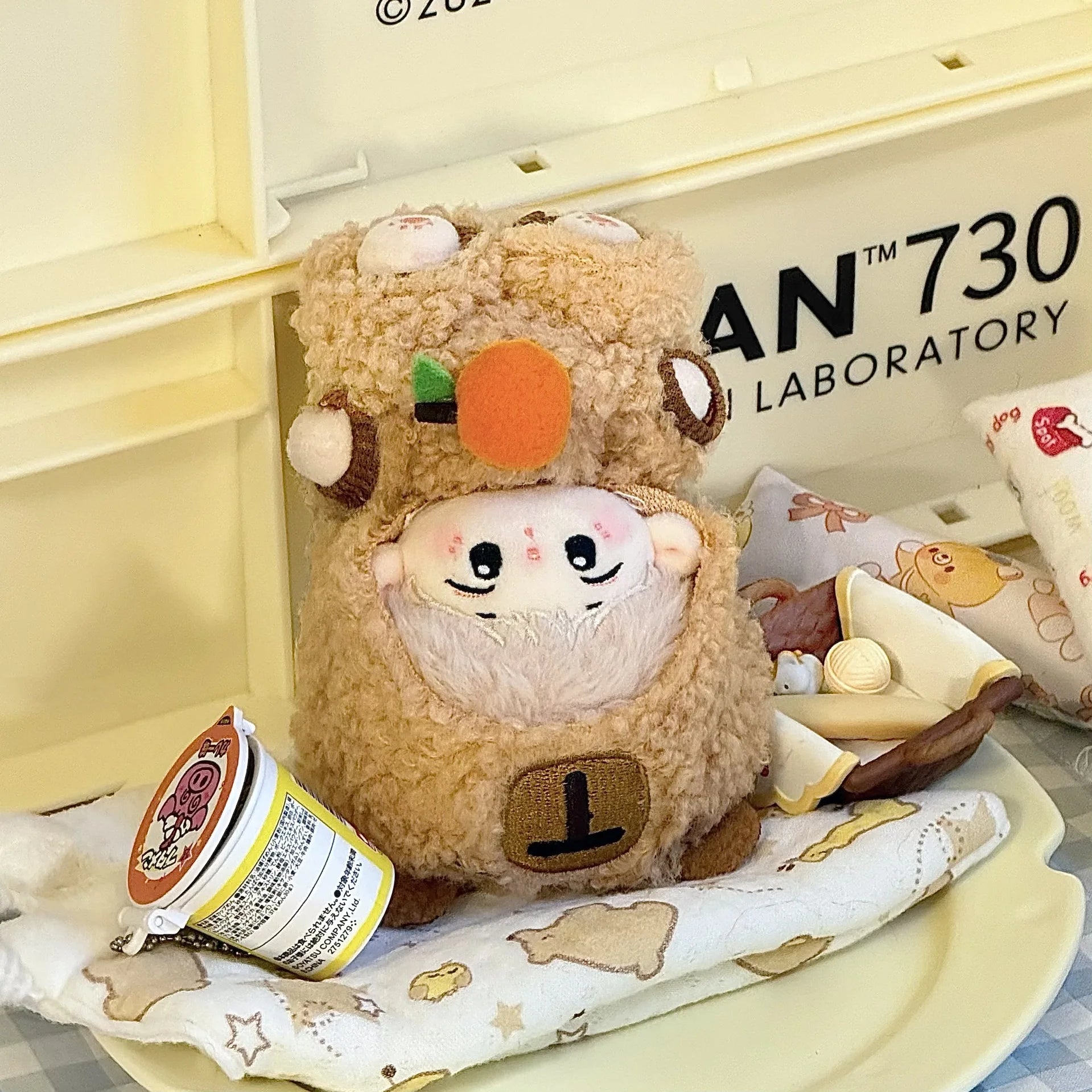 17cm Labubu Doll Clothes Capybara Jumpsuit 3pcs Dress Up Set