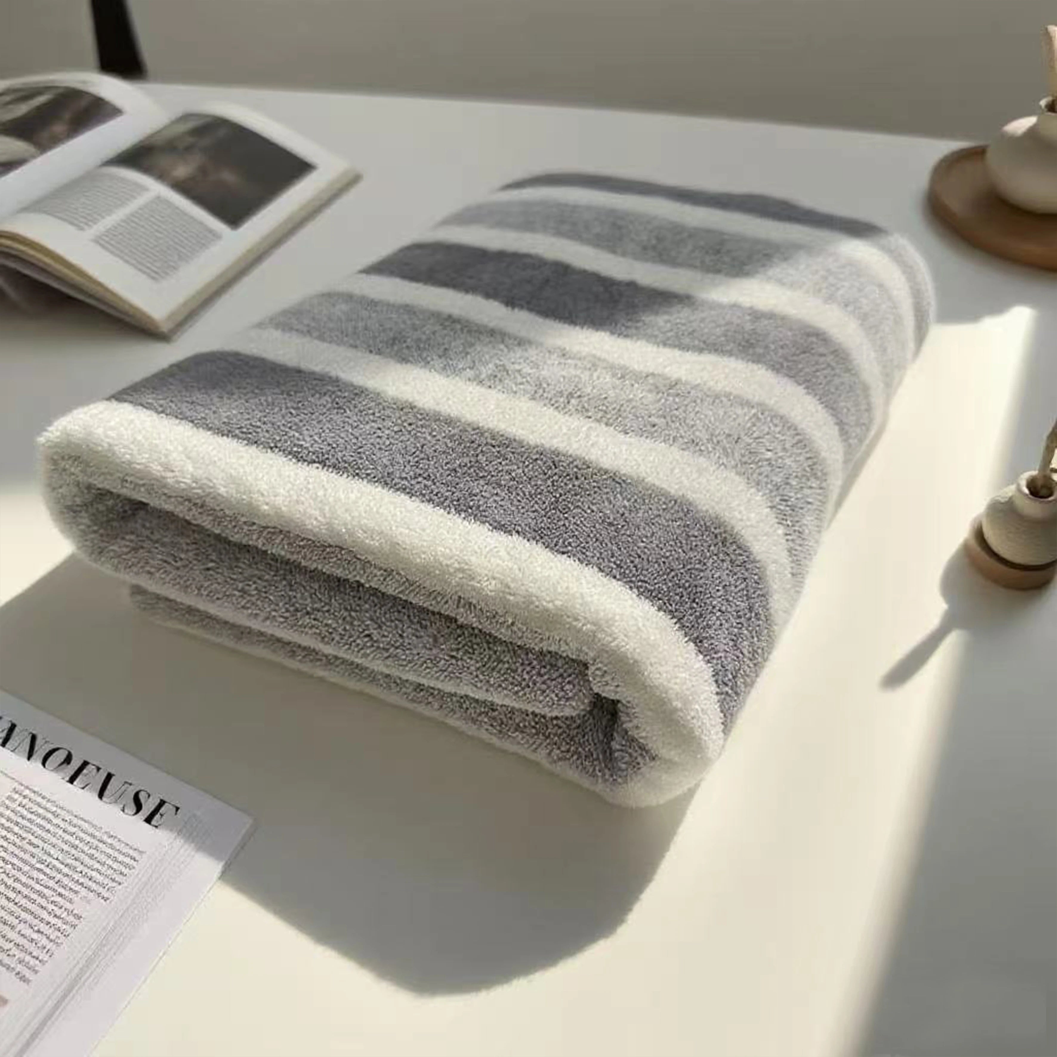 Thick Bath Towel Quick Dry Strong Absorbent Durable Non Shedding Home Beach Towel
