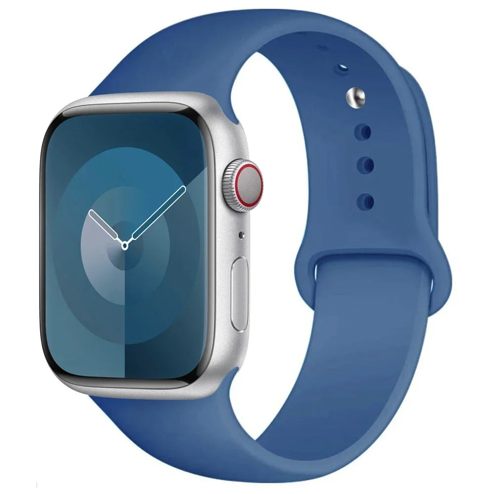 Silicone Apple Watch Band – Sport Strap Replacement for Apple Watch Series 3–9, SE & Ultra