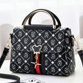 Women Shoulder Tote Bag Handbag Leather Monogram Printed Single Shoulder Bag