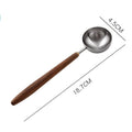 Stainless Steel Coffee Scoop 25ml Wooden Handle Long Measuring Spoon