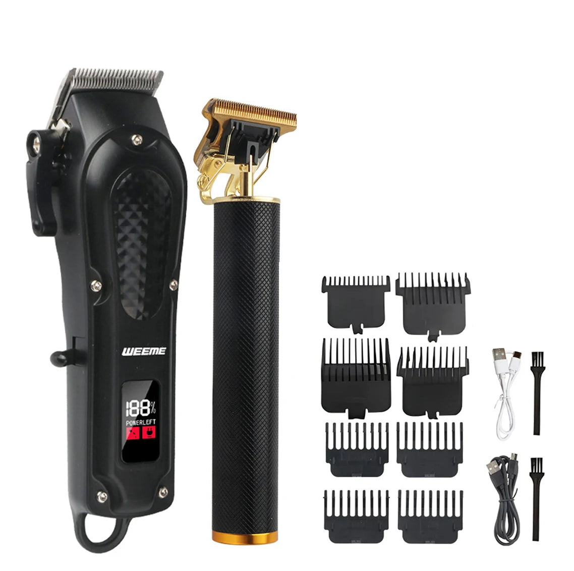 T9 Vintage Hair Clipper & Beard Trimmer Rechargeable Grooming Kit for Men
