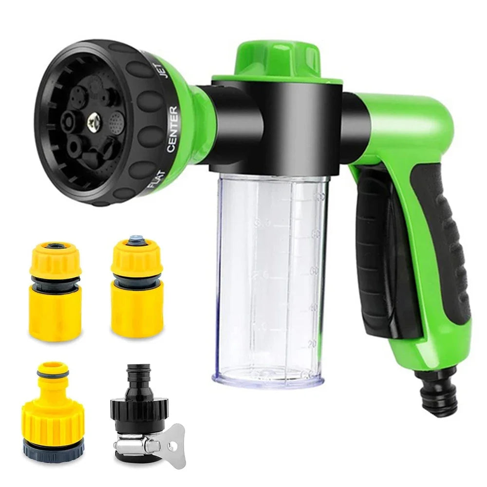 8 in 1 Pet Shower Sprayer High Pressure Dog Bath Hose Nozzle Foam Wash Tool
