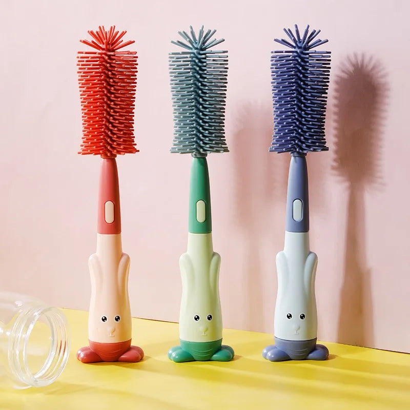 Silicone Bottle Brush Set Three in One Cup Straw Nipple Brush