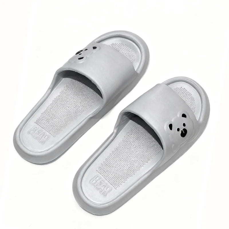 Women Cartoon Bear EVA Slippers Soft Non Slip Indoor Slides