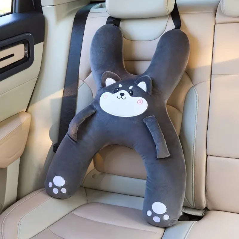 Kids Car Neck Pillow Seat Belt Sleep Support Travel Head Safety Cushion