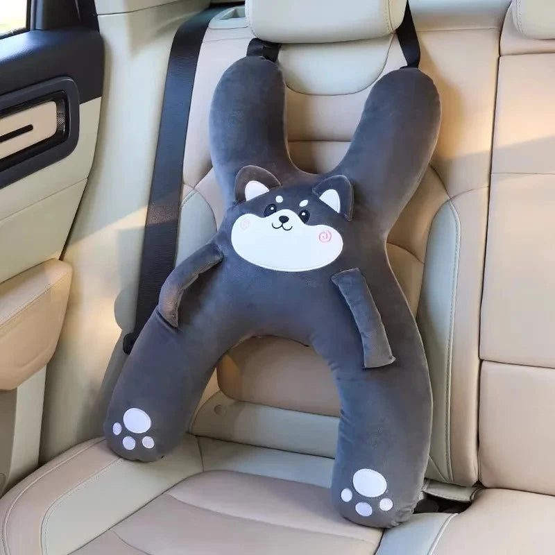 Kids Car Neck Pillow Seat Belt Sleep Support Travel Head Safety Cushion