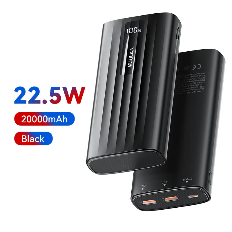 Power Bank 20000mAh/10000mAh Fast Charging PD Portable Charger USB-C External Battery for iPhone Samsung