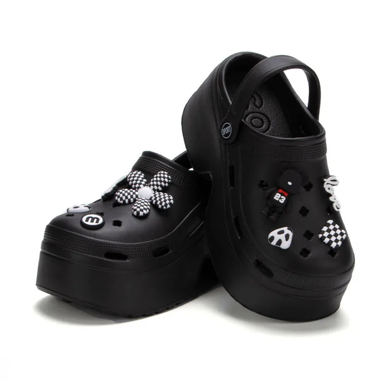 Women’s Chunky Platform Clogs Closed Toe Non Slip Summer Sandals