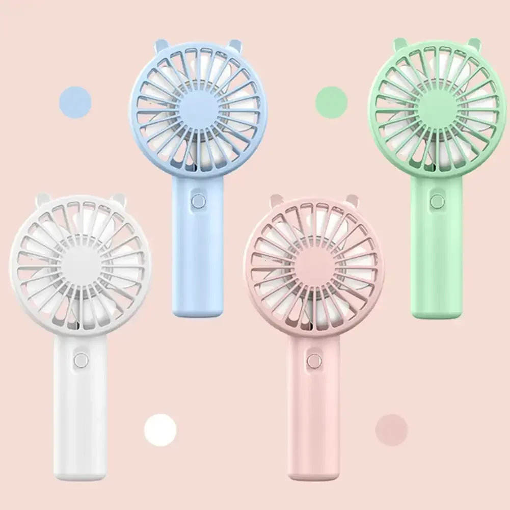 Portable USB Rechargeable Handheld Fan Mini Cooling Fan Quiet Desk Eyelash Fan