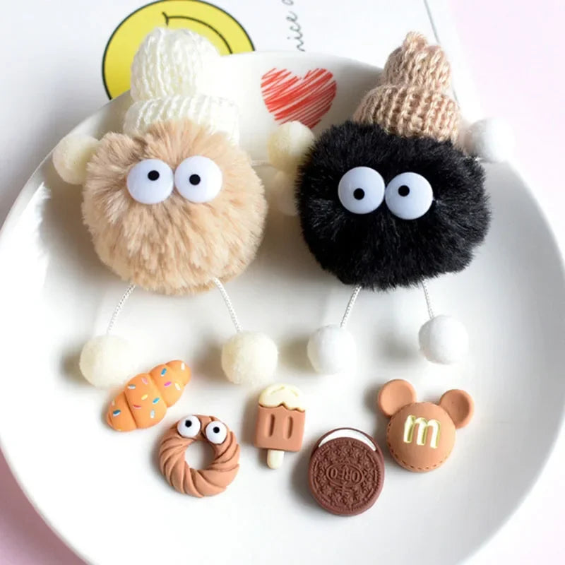 3D Hairball Genie Shoe Charms Cute DIY Sandal & Clog Decorations for Kids