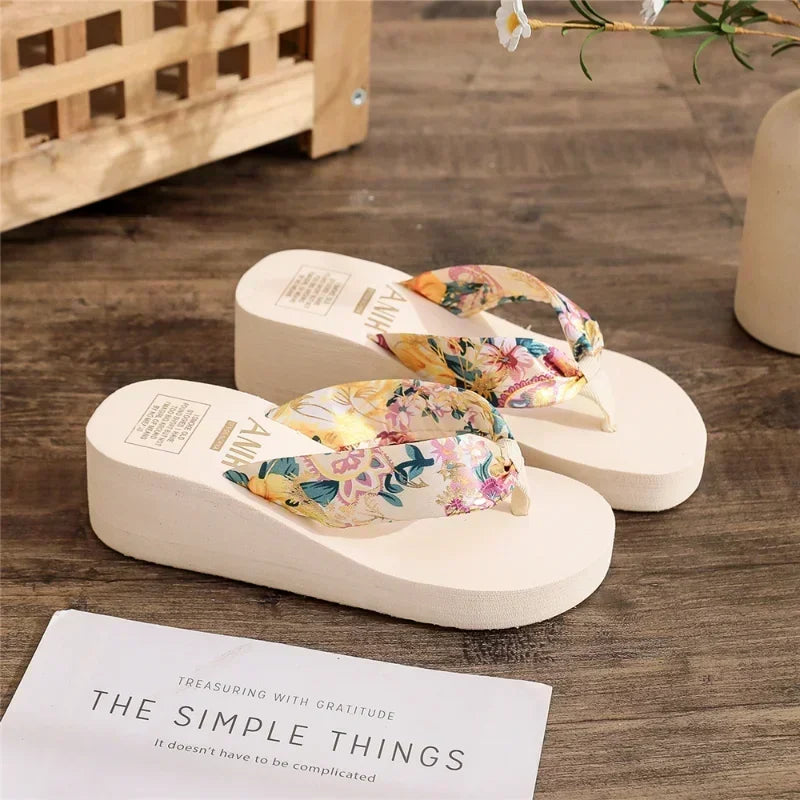 Women Platform Flip Flops Summer Beach Sandals