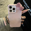Rhinestone Bow Litchi Leather Shockproof iPhone Case