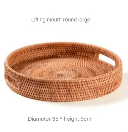 Hand Woven Rattan Basket Rectangular Storage Fruit Bread Snack Cosmetic Organizer