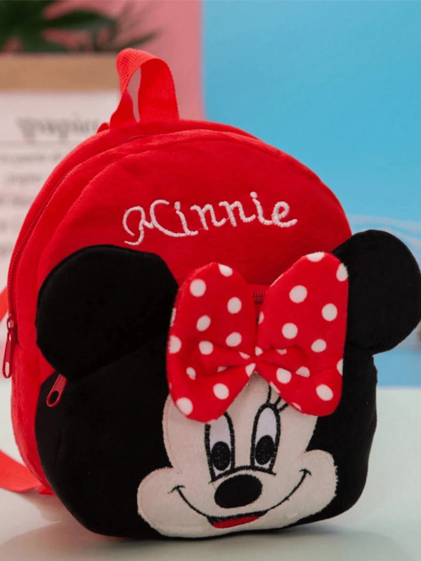 Cartoon Plush Backpack Stitch Mickey Pooh Cute School Bag for Kids
