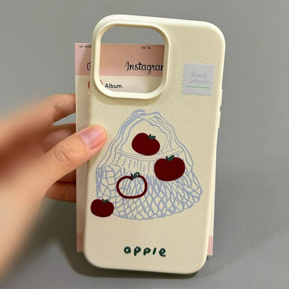 INS Leather Shockproof Soft Silicone iPhone Case