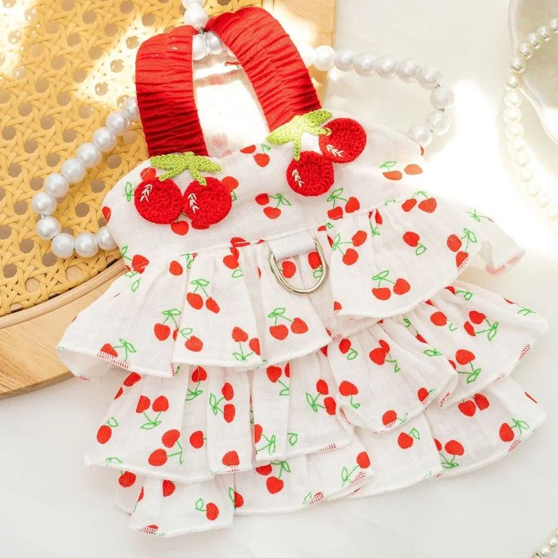 Cute Polka Dot Pet Dress Summer Puppy Skirt for Small Dogs and Cats