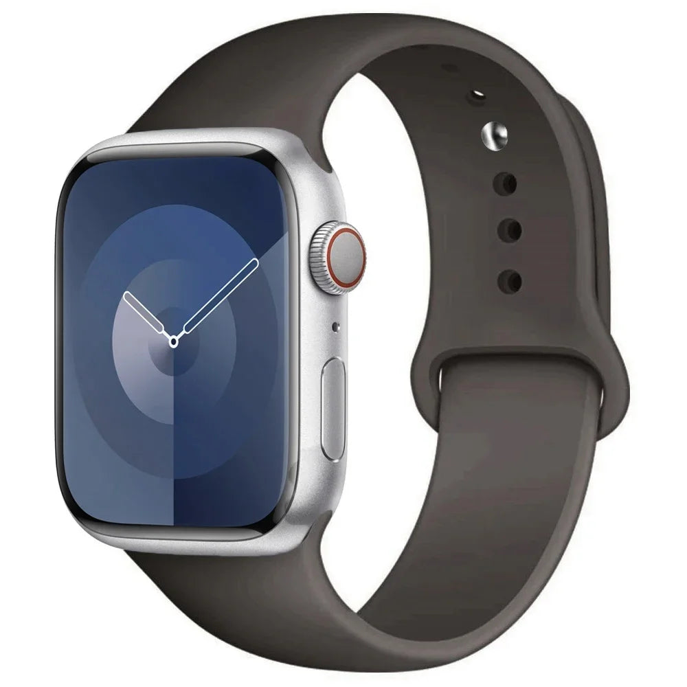 Silicone Apple Watch Band – Sport Strap Replacement for Apple Watch Series 3–9, SE & Ultra