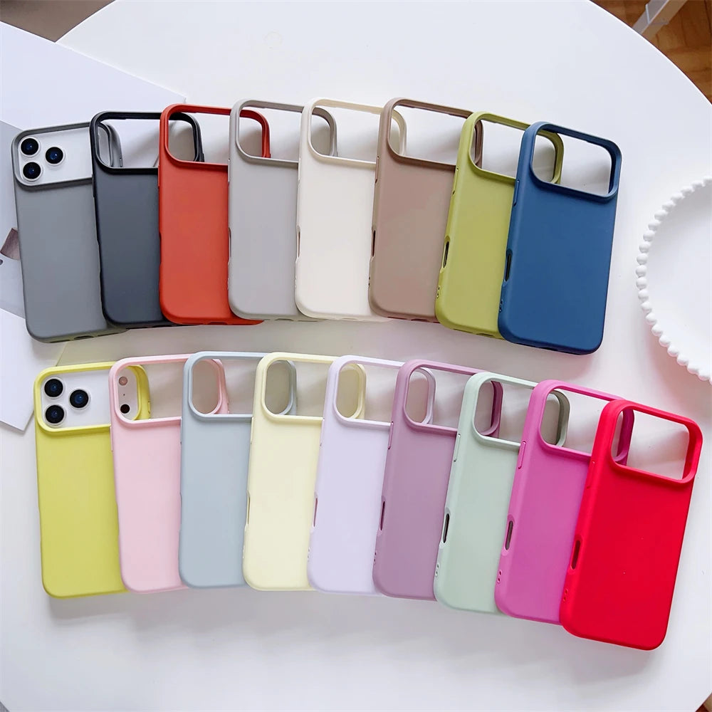 Matte Candy Color Liquid Silicone Shockproof iPhone Case