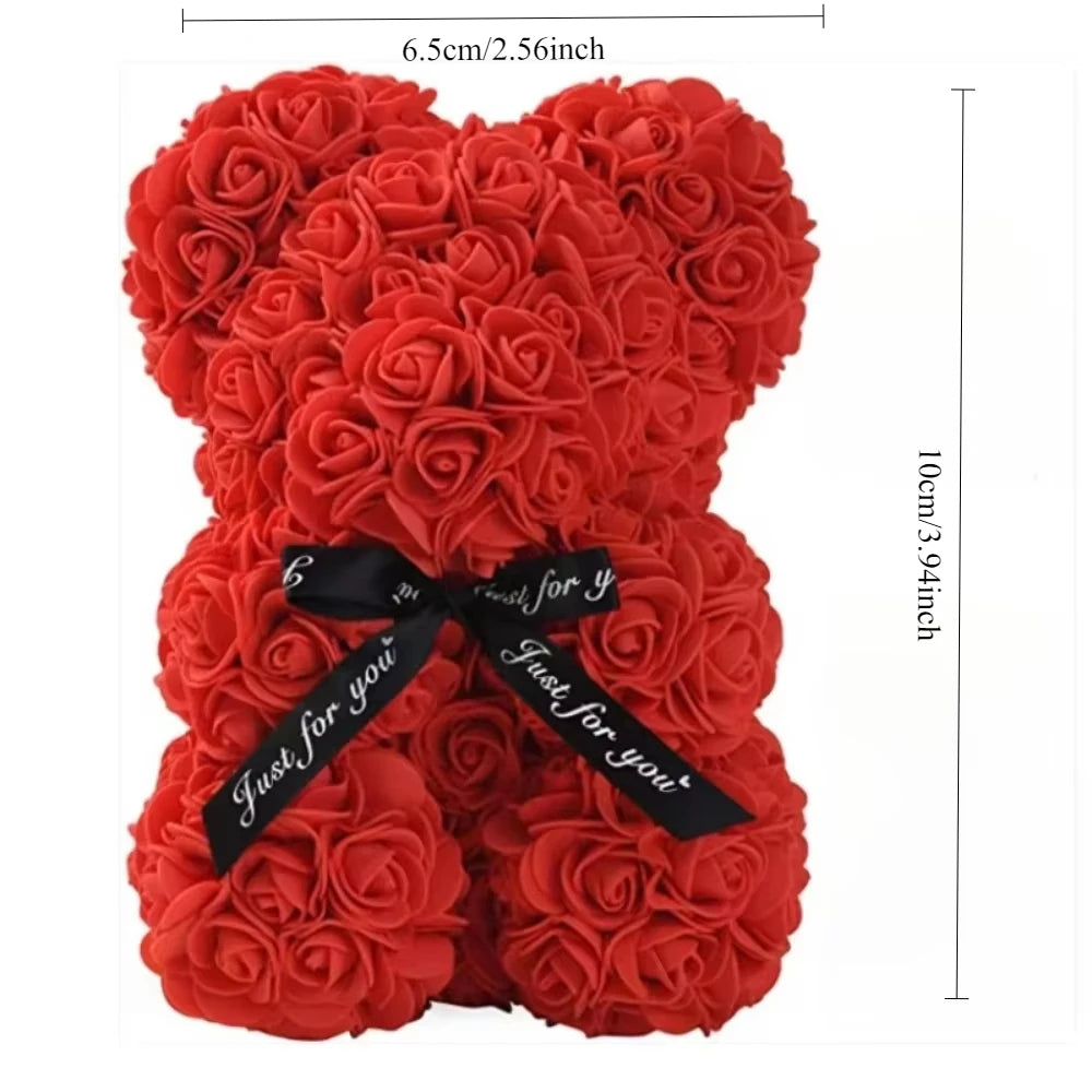 Eternal Rose Teddy Bear Gift for Mom