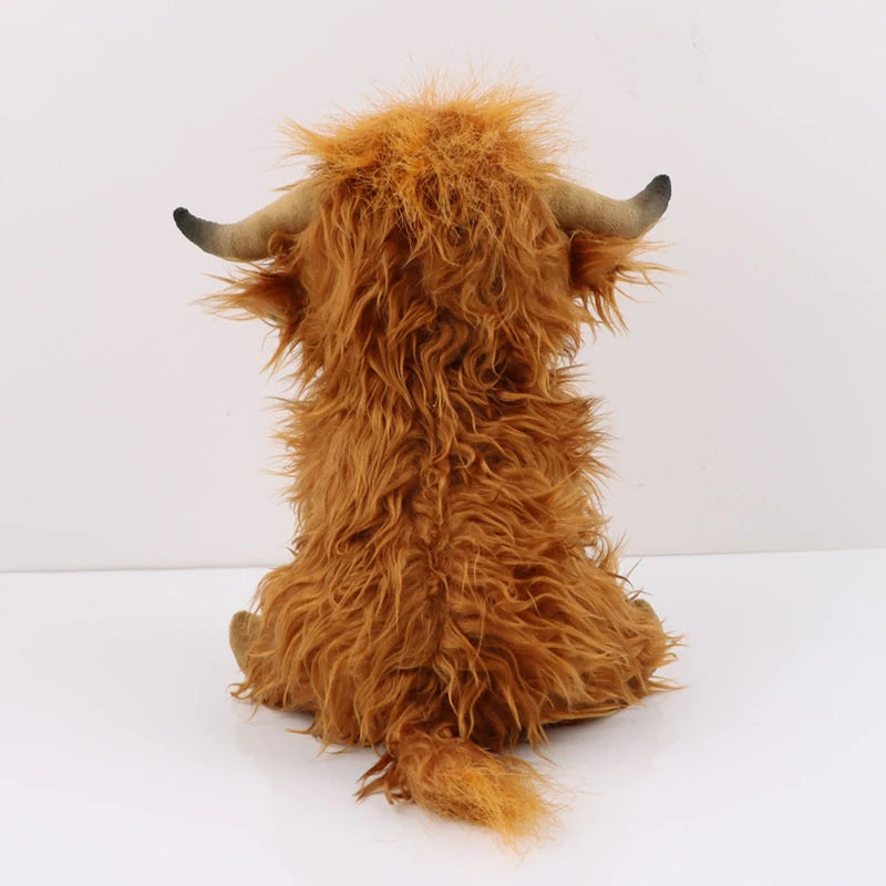 Highland Cow Plush Toy Fluffy Stuffed Animal Doll