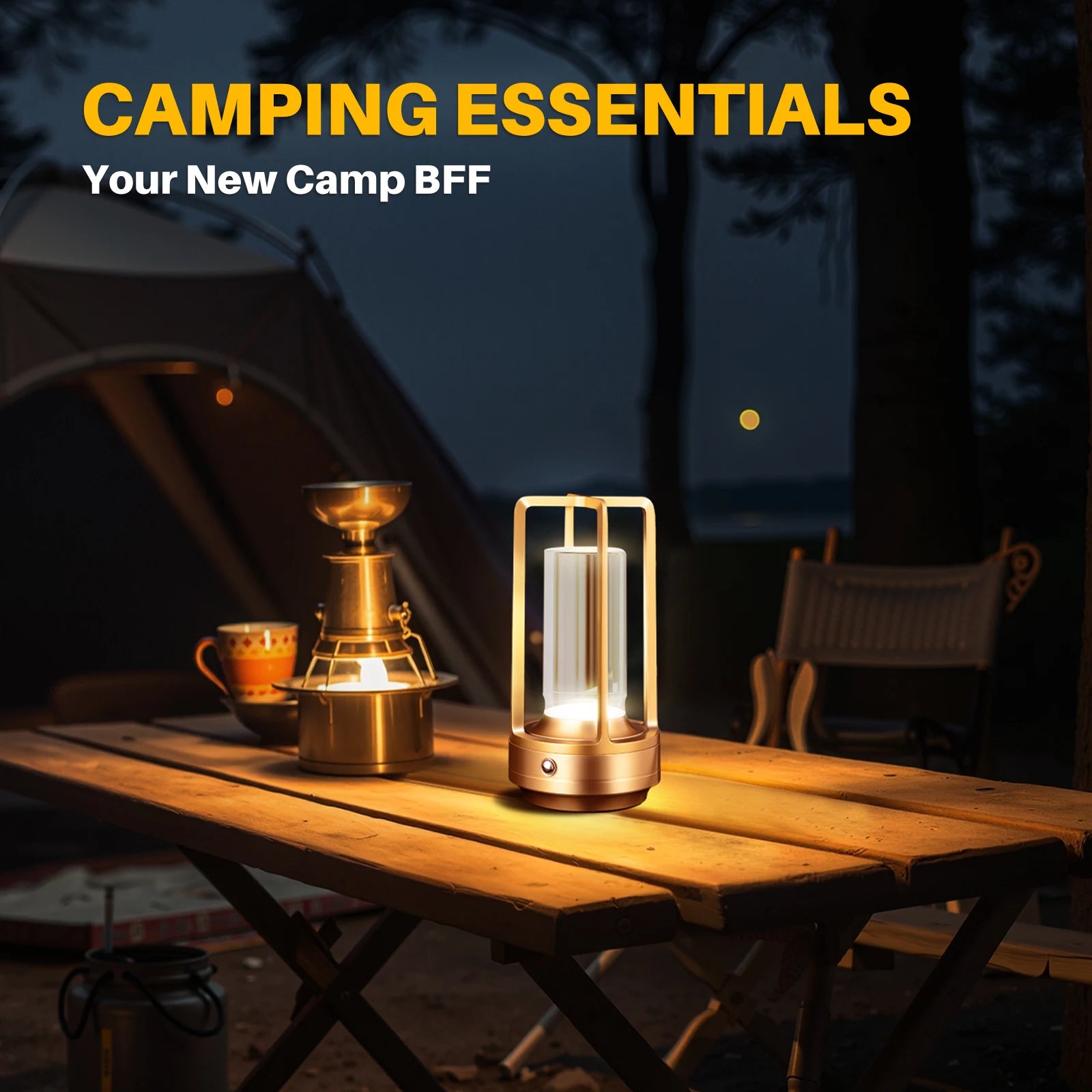 Cordless LED Table Lamp Rechargeable Outdoor Camping Night Light