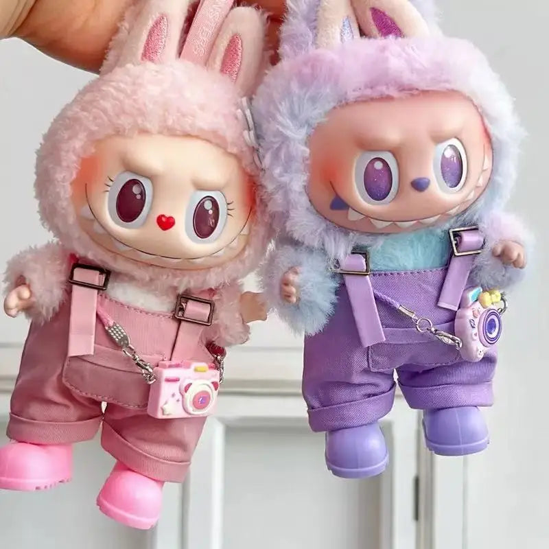 Labubu Doll Clothing Set with Headphones Pants and Accessories