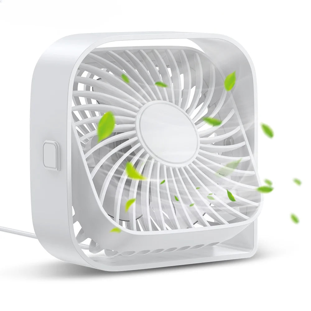 Mini USB Desk Fan – Portable Table Fan with 3 Speed Settings and Quiet Operation