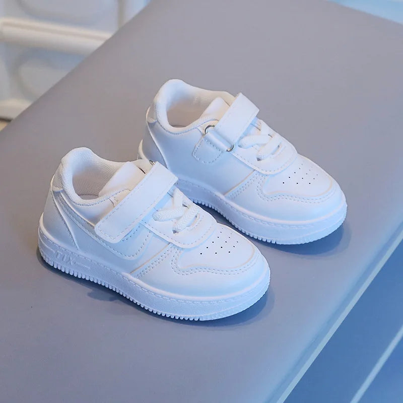 Kids White Sneakers Soft Sole Casual Sports Shoes for Boys Girls
