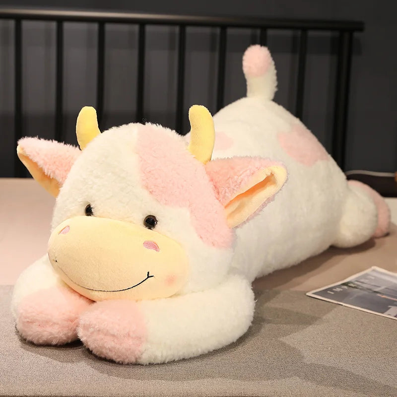 90cm Cow Plush Toy Cartoon Stuffed Animal Pillow Cute Gift for Kids