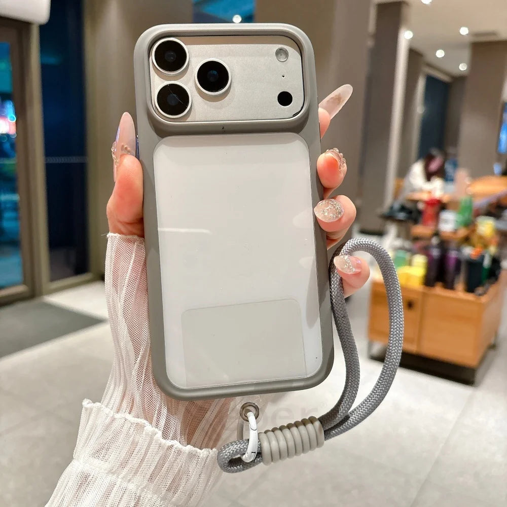 Crystal Clear Touch Button Camera iPhone Case