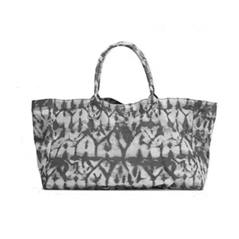 Yoga Canvas Shoulder Bag Large Capacity Sports Shopping Tote Bag Unisex